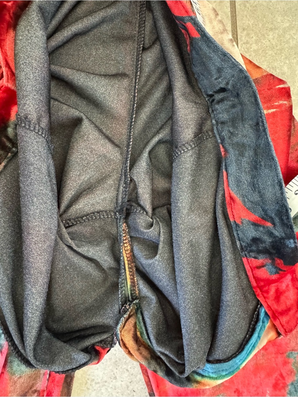 Rendoll Santana Velvet Trousers Abstract Red & Black Flare Pants US 6 Excellent - Picture 15 of 15